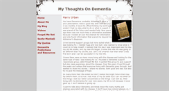 Desktop Screenshot of mythoughtsondementia.com