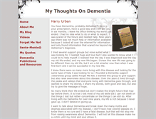 Tablet Screenshot of mythoughtsondementia.com